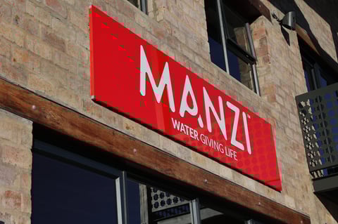 Manzi restaurant signage